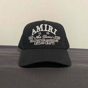 Amiri Black Trucker Hat
